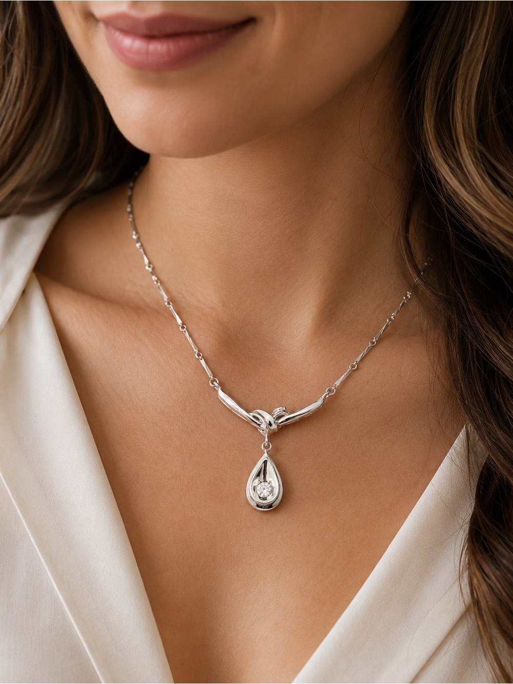 18k Gold VS diamond necklace
